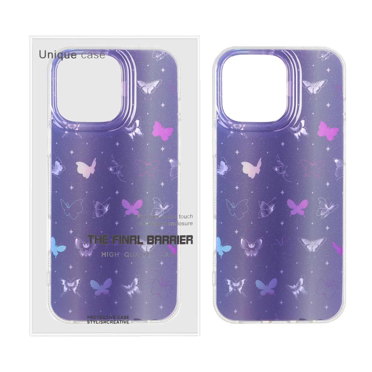 1456164 قاب Butterfly دور ژله ای هولوگرامی Apple iPhone 16 Pro Max - طرح 44 - تصویر 1