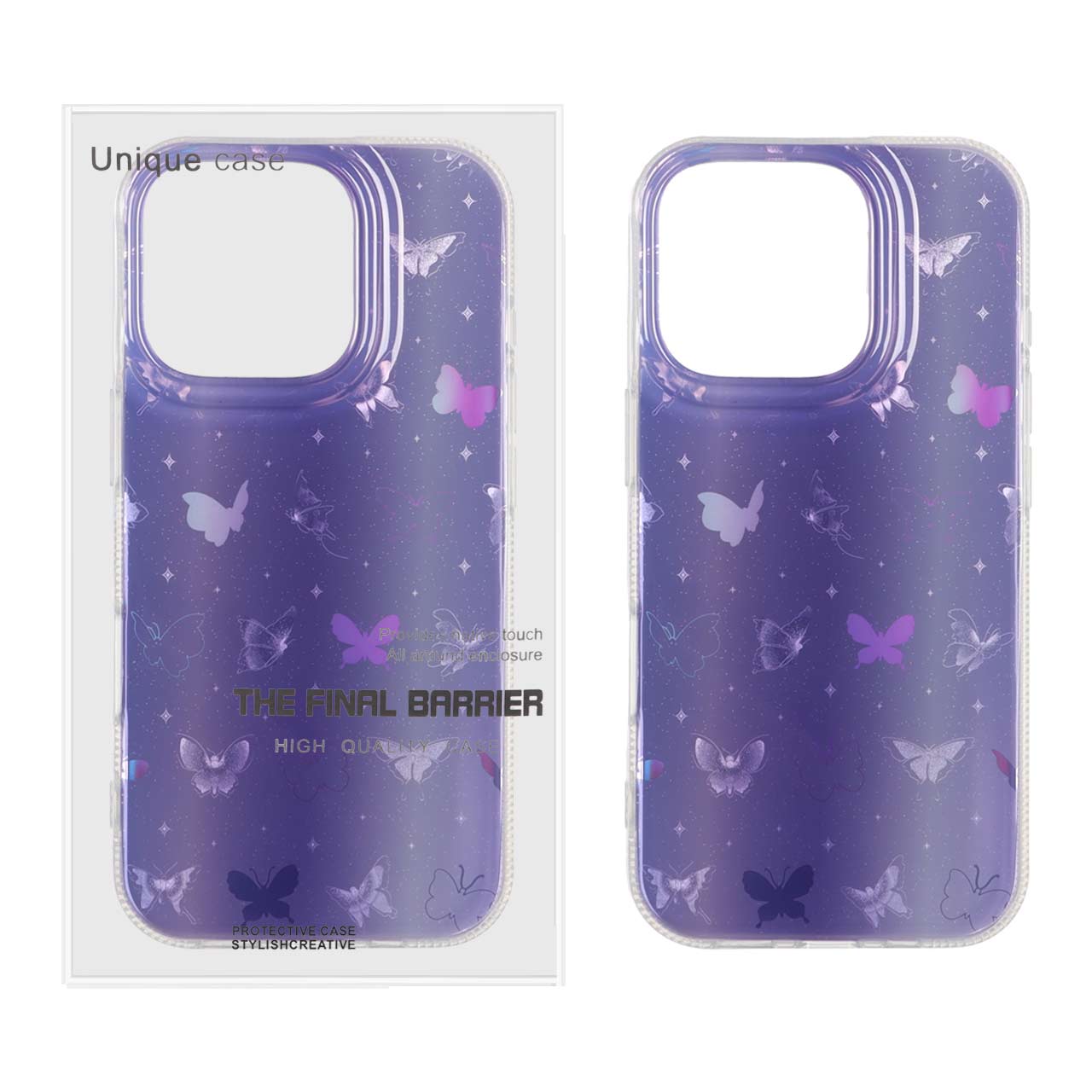 1456228 قاب Butterfly دور ژله ای هولوگرامی Apple iPhone 16 Pro - طرح 76 - تصویر 1