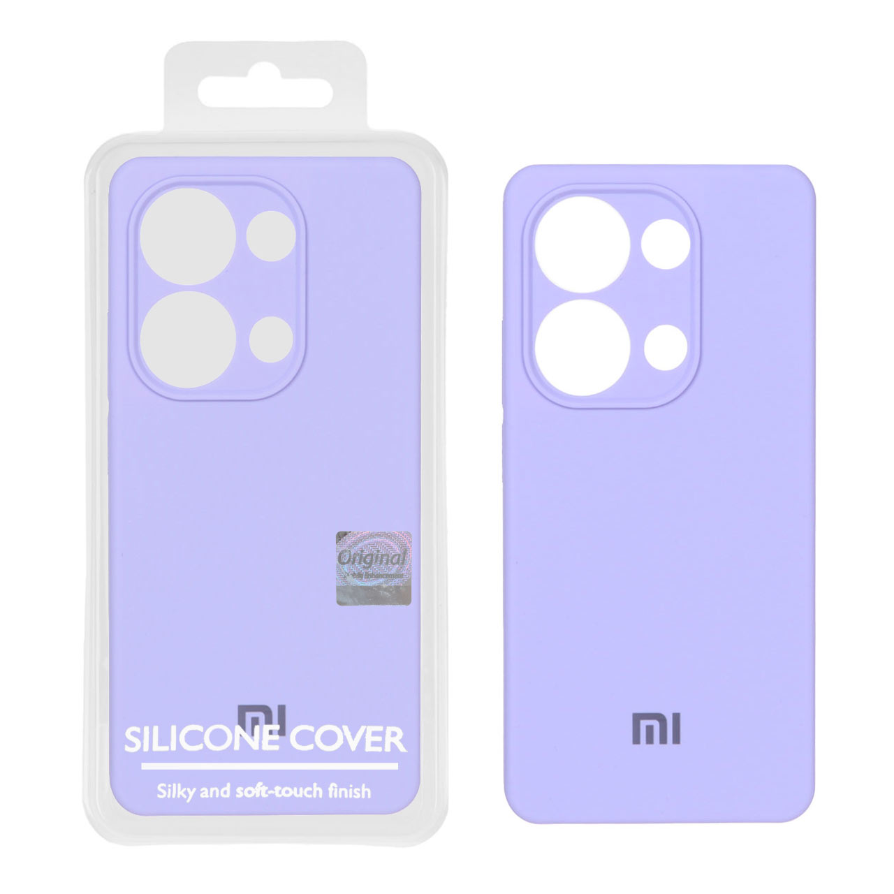 1460648 قاب سیلیکونی پاک کنی اورجینال Master Quality مدل Xiaomi Redmi Note 14S / Note 13 Pro 4G / Poco M6 Pro 4G - بنفش روشن (پک دار) - تصویر 1