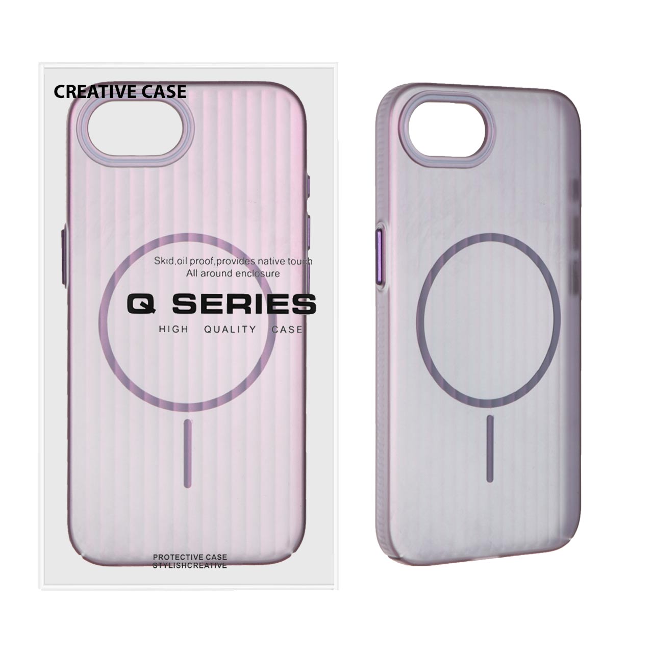 1469218 قاب کرکره ای MagSafe هولوگرامی Apple iPhone 16e - بنفش (پک دار) - تصویر 1