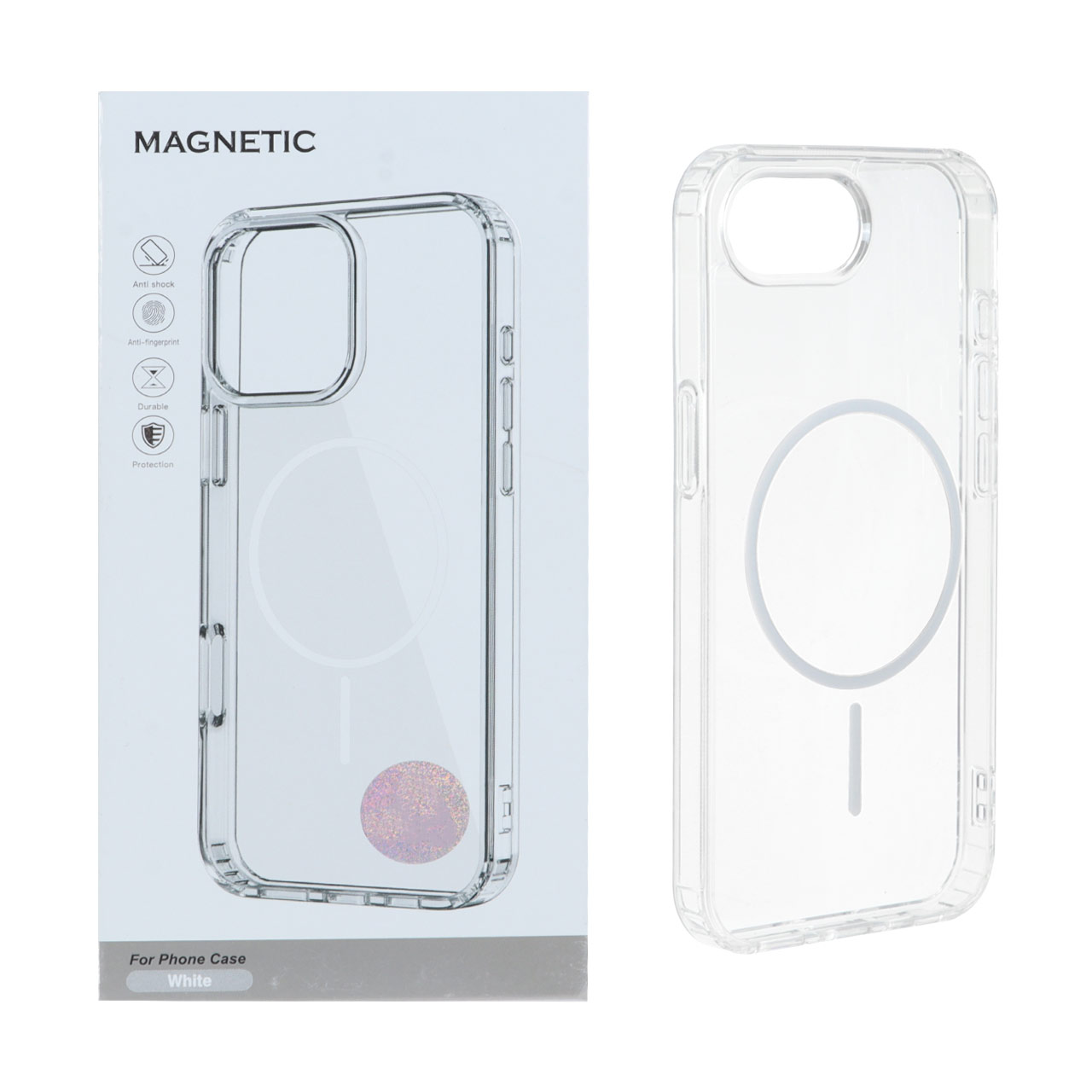 1469872 قاب اورجینال Magnetic دور ژله ای MagSafe مدل Apple iPhone 16e - سفید (پک دار) - تصویر 1