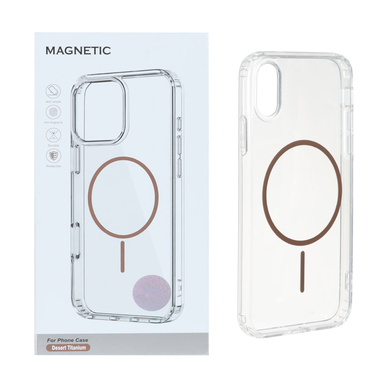 1469890 قاب اورجینال Magnetic دور ژله ای MagSafe مدل Apple iPhone X / iPhone XS - صحرایی (پک دار) - تصویر 1