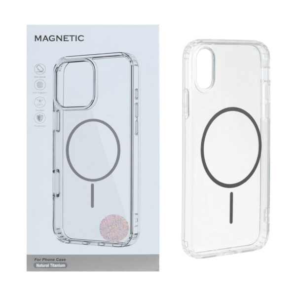 قاب اورجینال Magnetic دور ژله ای MagSafe مدل Apple iPhone X / iPhone XS - خاکستری (پک دار)
