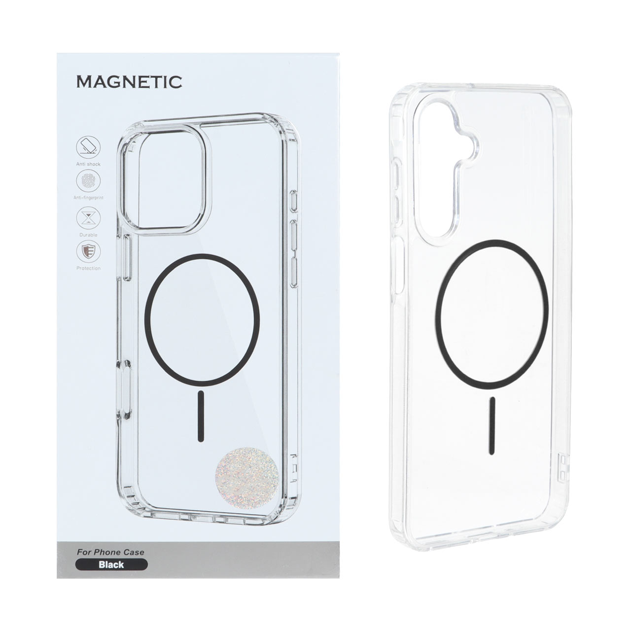 1469950 قاب اورجینال Magnetic دور ژله ای MagSafe مدل Samsung Galaxy A16 - مشکی (پک دار) - تصویر 1