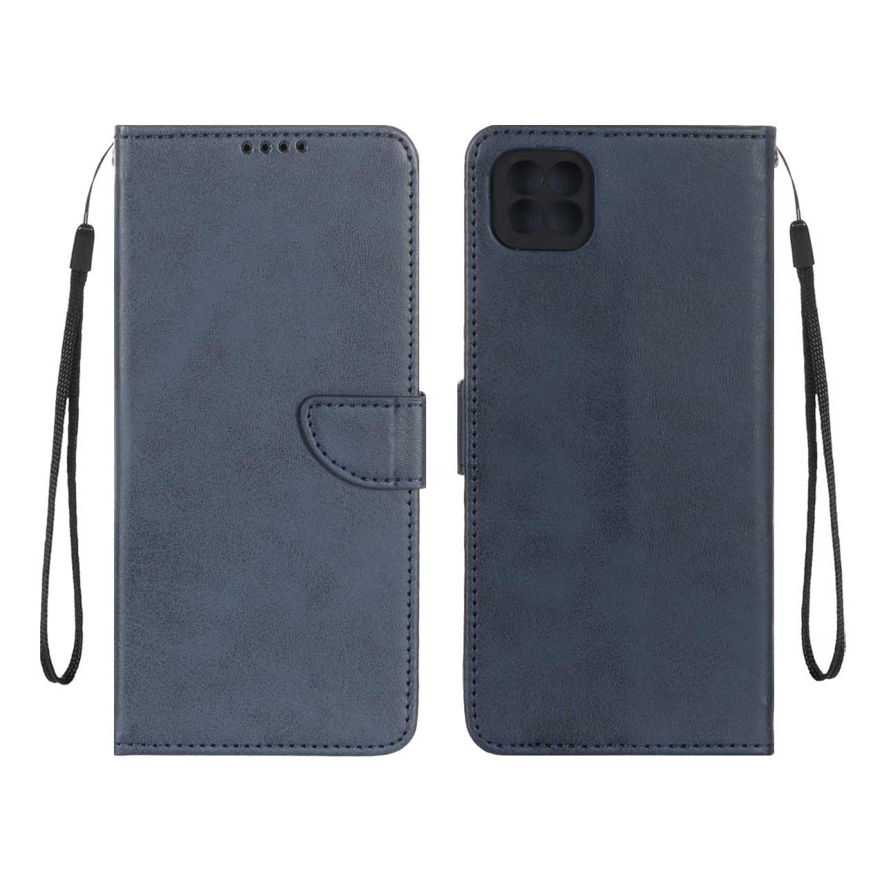 1470168 کیف چرمی موبایل مگنتی محافظ لنزدار Samsung Galaxy A22 5G - سرمه ای - تصویر 1
