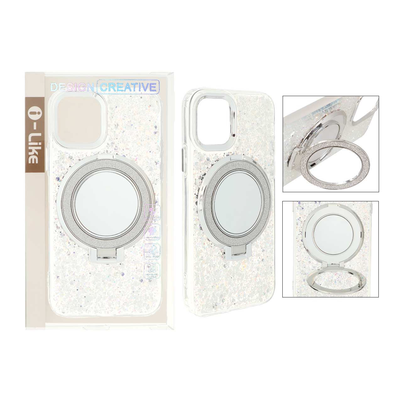 1474276 قاب i Like رزینی مگنتی استندشو Apple iPhone 11 Pro - نقره ای (پک دار) - تصویر 1