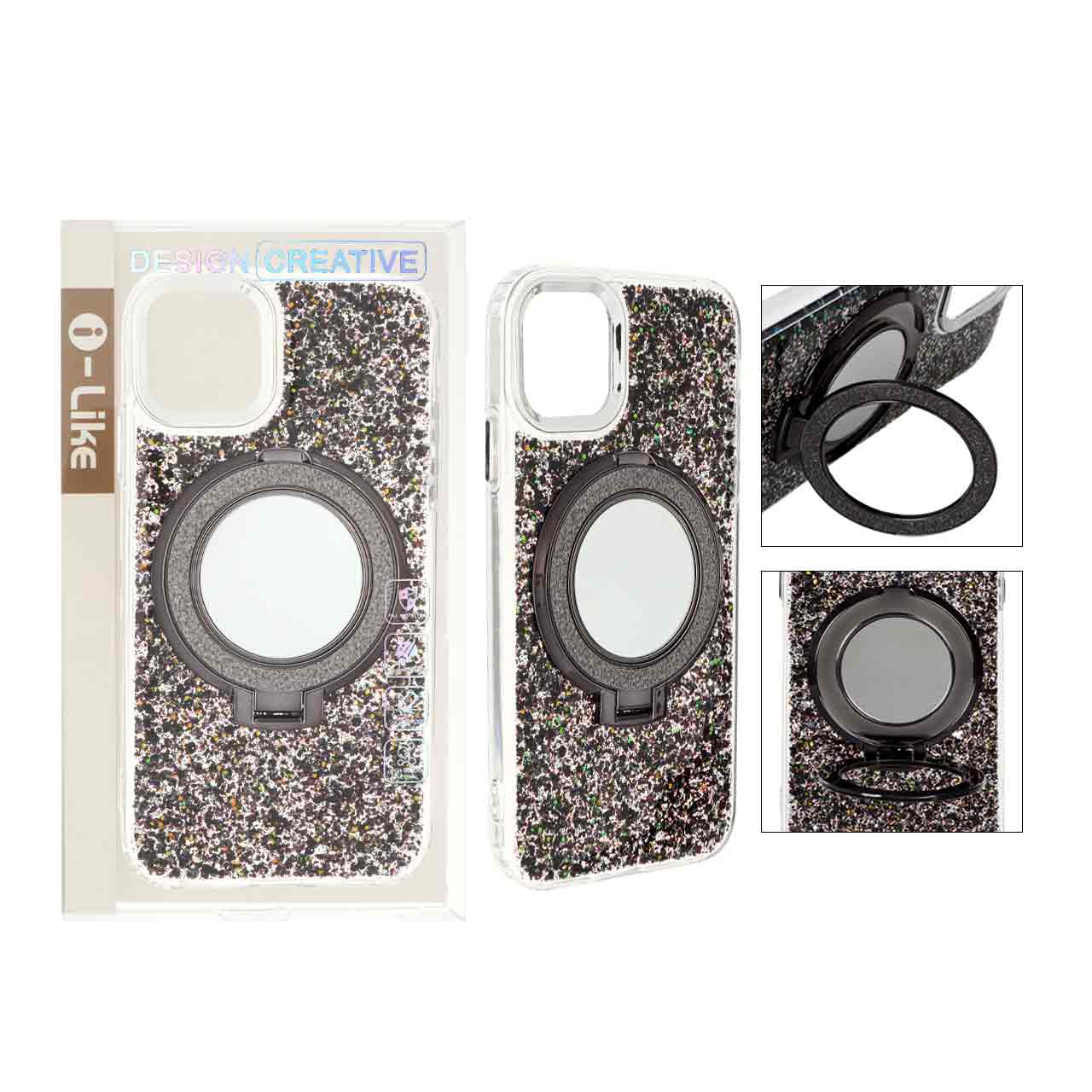 1474280 قاب i Like رزینی مگنتی استندشو Apple iPhone 11 - مشکی (پک دار) - تصویر 1