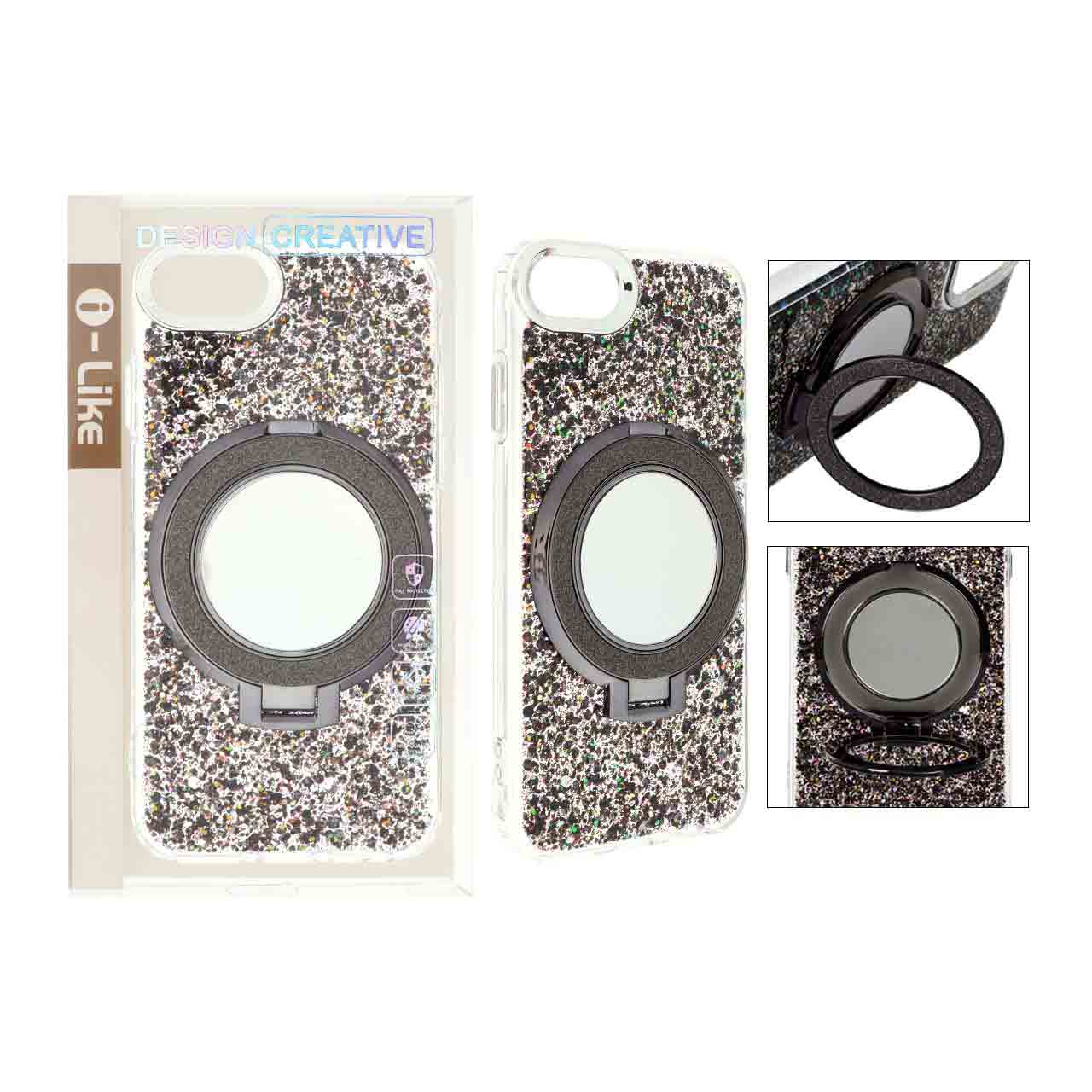 1474298 قاب i Like رزینی مگنتی استندشو Apple iPhone 7 / iPhone 8 / iPhone SE (2020) - مشکی (پک دار) - تصویر 1