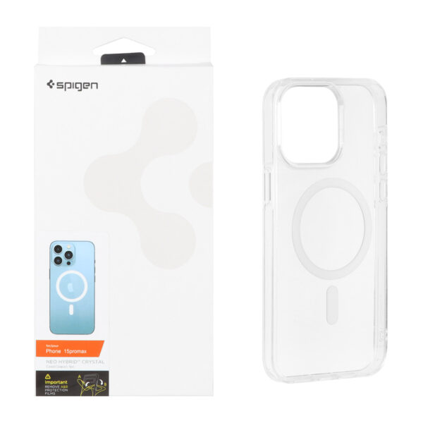 قاب Spigen اورجینال شفاف NEO HYBRID Magsafe مدل Apple iPhone 15 Pro Max (پک دار)