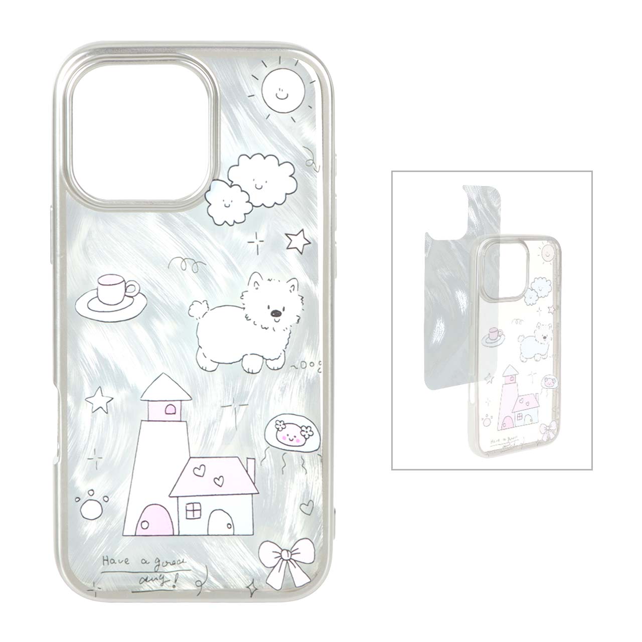 1479268 قاب ژله ای طرح دار سیلور Apple iPhone 16 Pro Max - کد 101 - تصویر 1