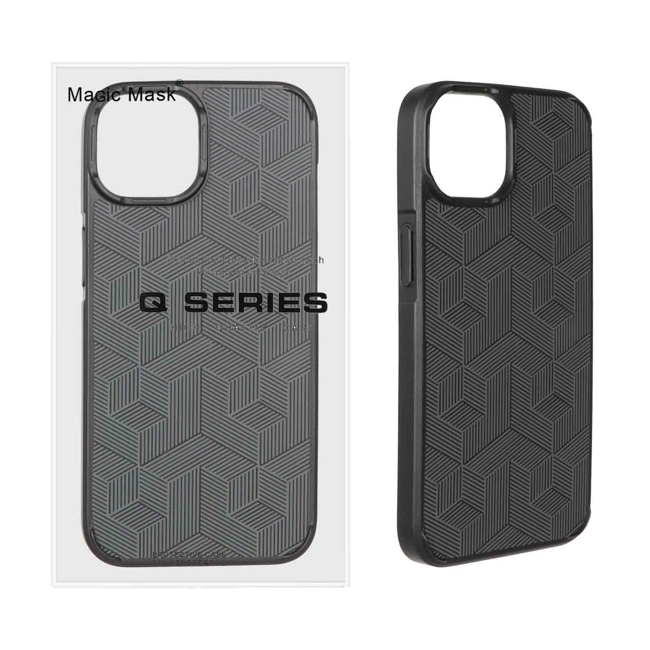 1482116 قاب اورجینال Q Series روبیک Apple iPhone 13 / iPhone 14 - مشکی (پک دار) - تصویر 1