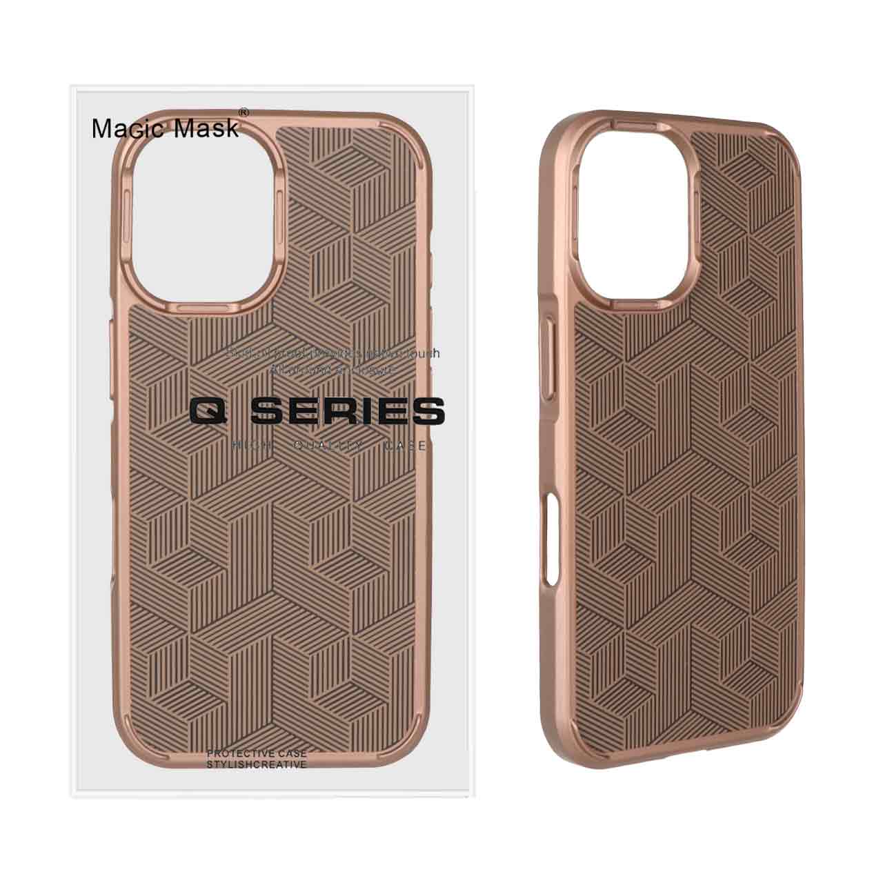 1482144 قاب اورجینال Q Series روبیک Apple iPhone 16 - صحرایی (پک دار) - تصویر 1