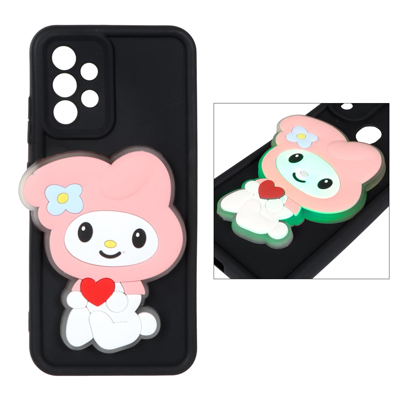 1482798 قاب Solid Case عروسک برجسته چراغ دار Samsung Galaxy A32 4G - طرح 230 - تصویر 1