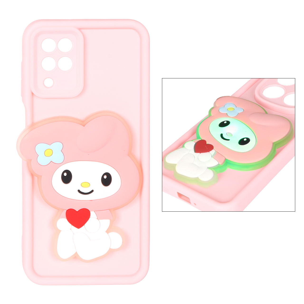 1482826 قاب Solid Case عروسک برجسته چراغ دار Samsung Galaxy A12 / M12 / F12 - طرح 244 - تصویر 1