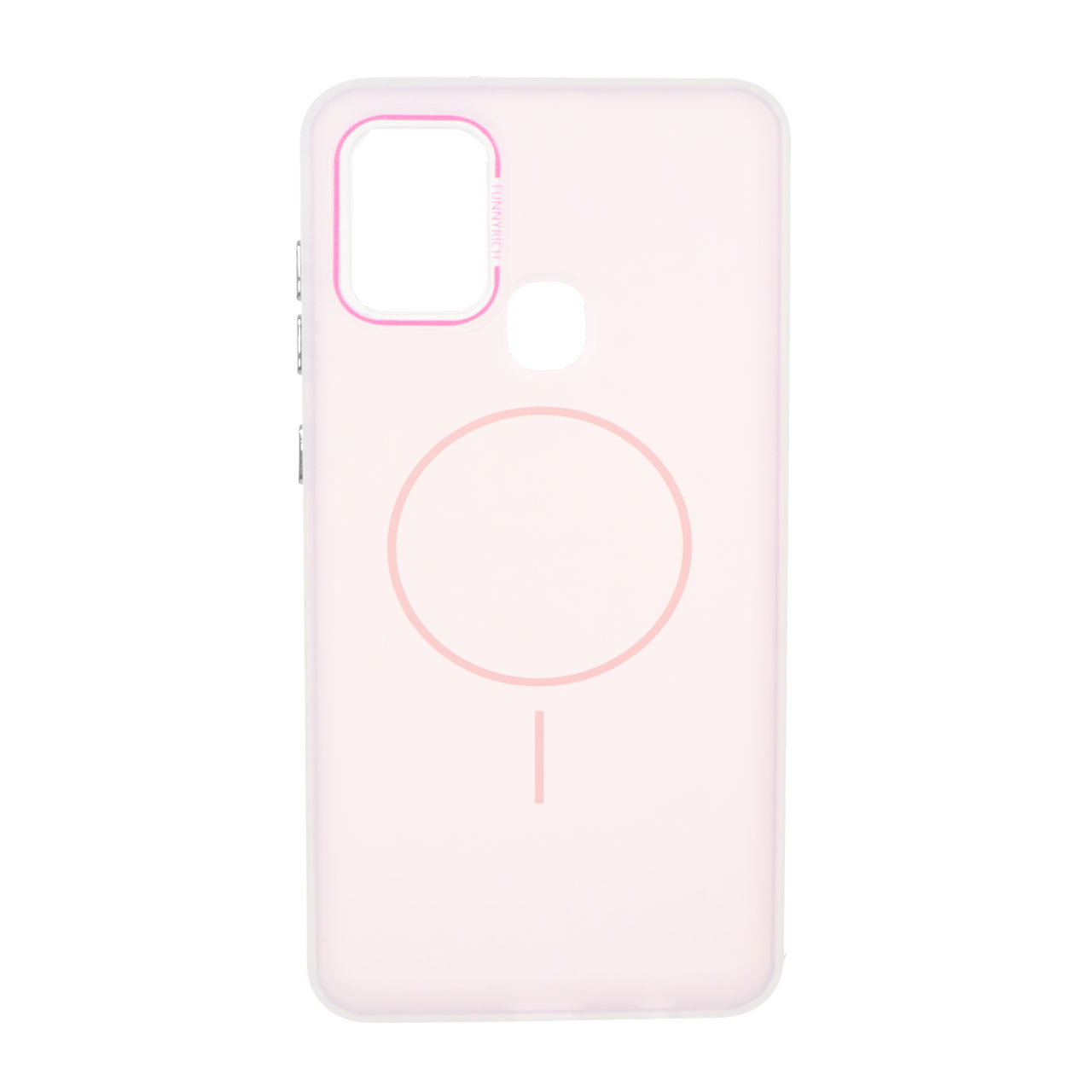 1484150 قاب مات Funnyrich طرح مگ سیف دور مات Samsung Galaxy A21s - صورتی - تصویر 1