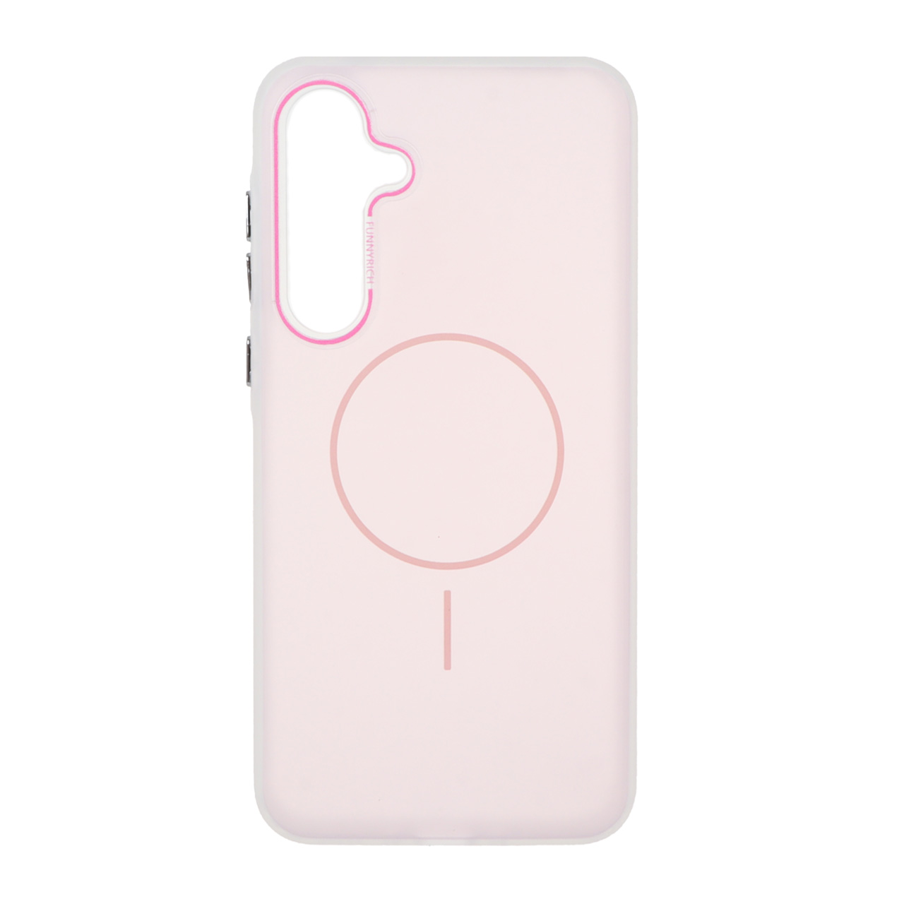 1484222 قاب مات Funnyrich طرح مگ سیف دور مات Samsung Galaxy A35 - صورتی - تصویر 1