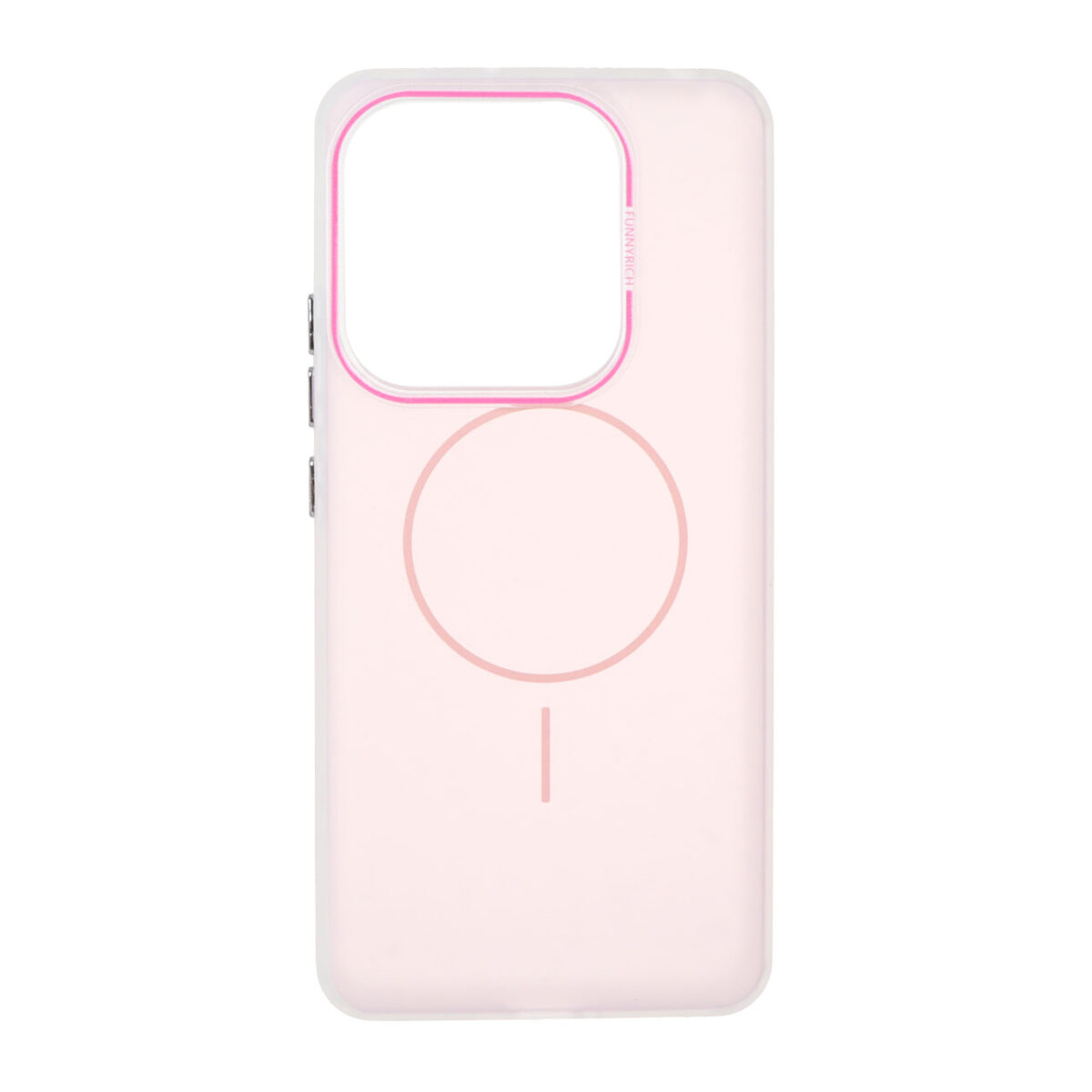 قاب مات Funnyrich طرح مگ سیف دور مات Xiaomi Redmi Note 14 4G - صورتی - تصویر 1
