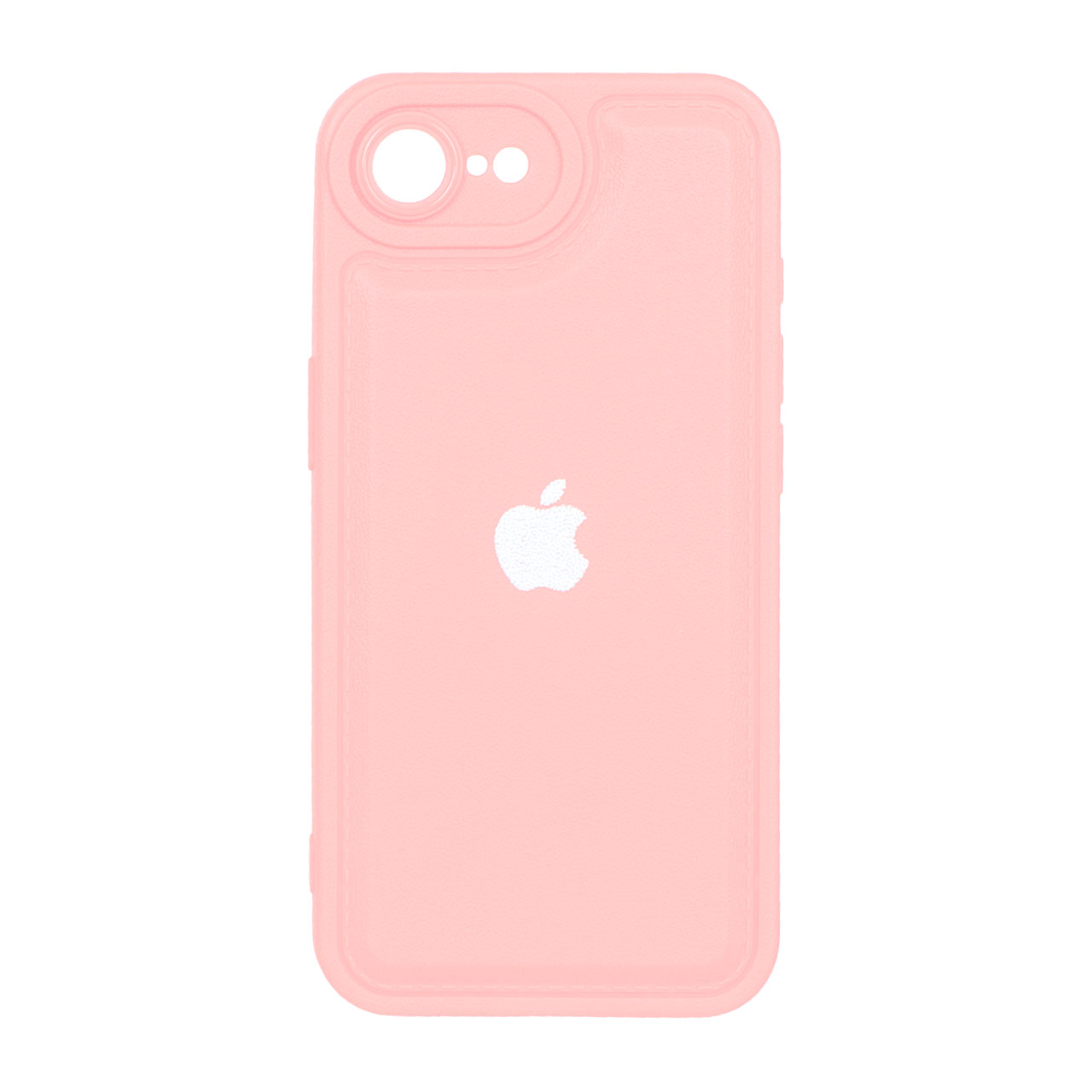 1488764 قاب Texture پافر ساده لوگودار Apple iPhone 16e - صورتی - تصویر 1