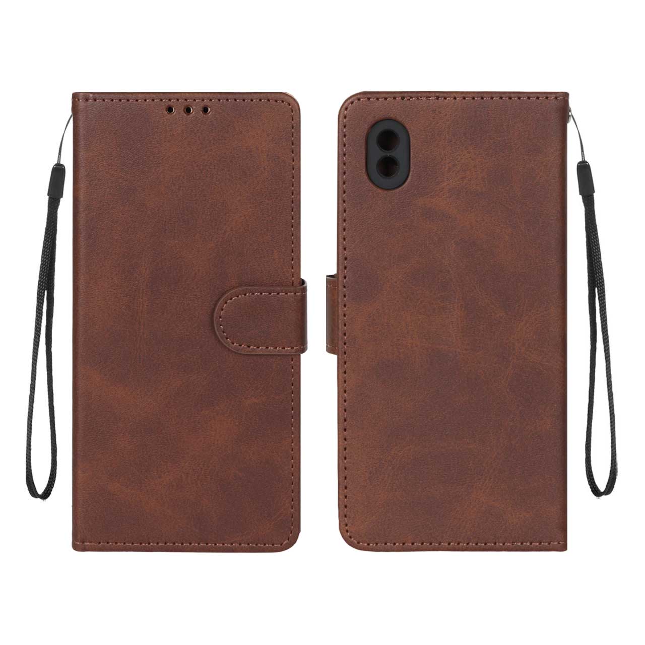 1490576 کیف موبایل مگنتی درجه یک MNC مدل Samsung Galaxy A01 Core - قهوه ای - تصویر 1