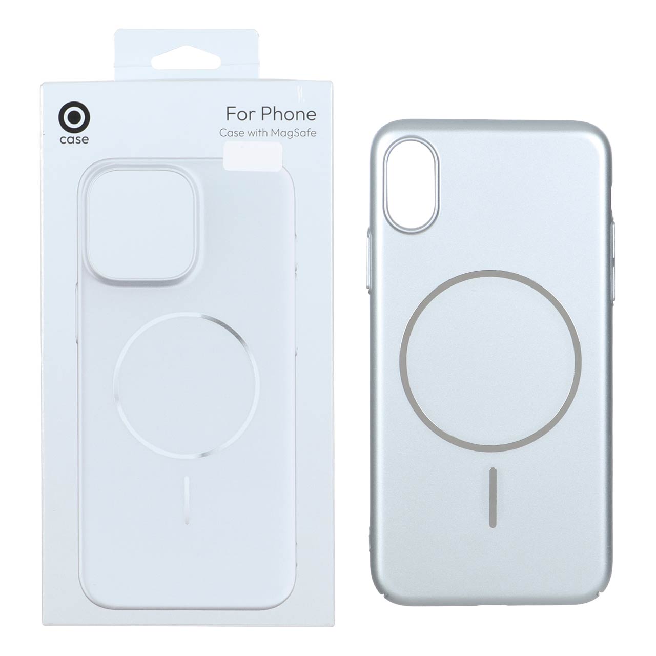 1491464 قاب متالیک MagSafe پشت سخت Apple iPhone X / iPhone XS - نقره ای (پک دار) - تصویر 1