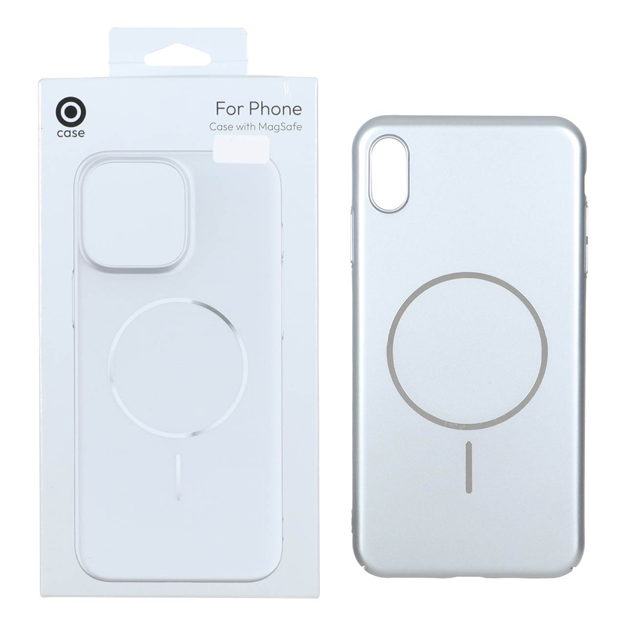 1491488 قاب متالیک MagSafe پشت سخت Apple iPhone X Max / iPhone XS Max - نقره ای (پک دار) - تصویر 1