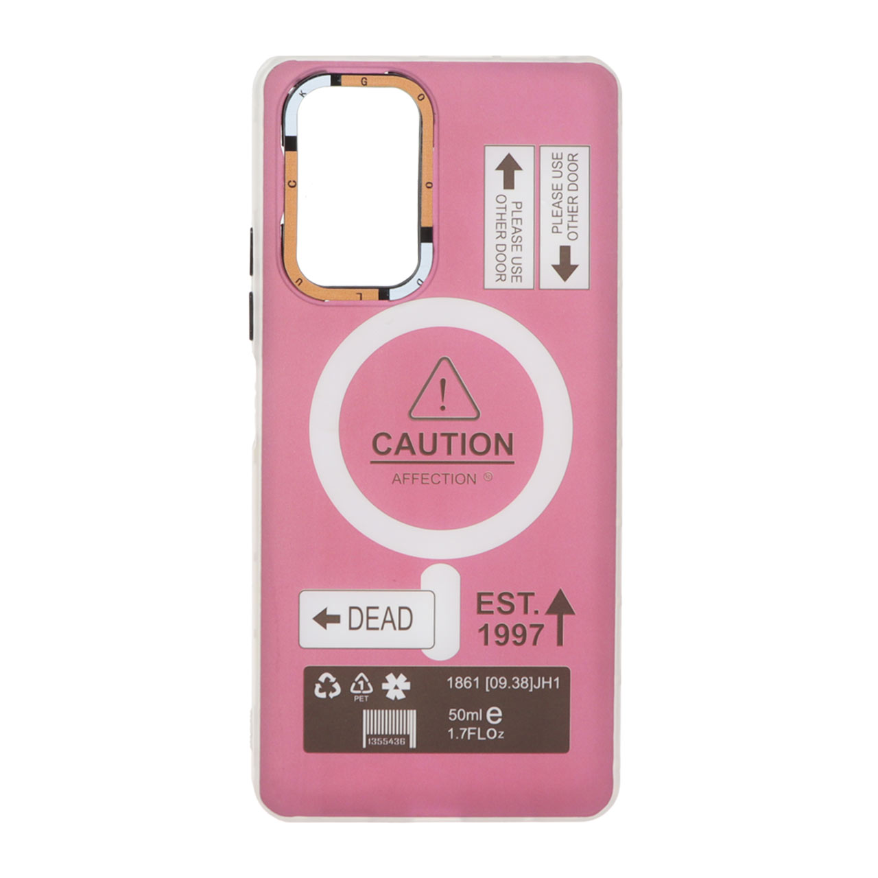 1492174 قاب Caution دور مات طرح مگ سیف Xiaomi Redmi Note 10 Pro 4G / Redmi Note 10 Pro Max - ارغوانی - تصویر 1