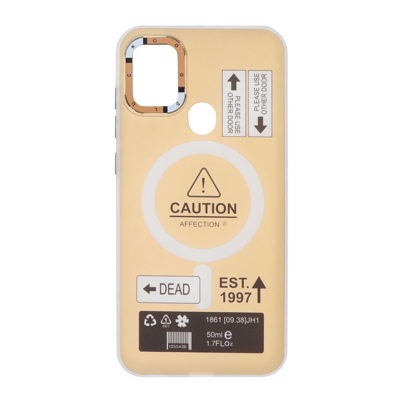 1492232 قاب Caution دور مات طرح مگ سیف Samsung Galaxy A11 / M11 - نسکافه ای - تصویر 1