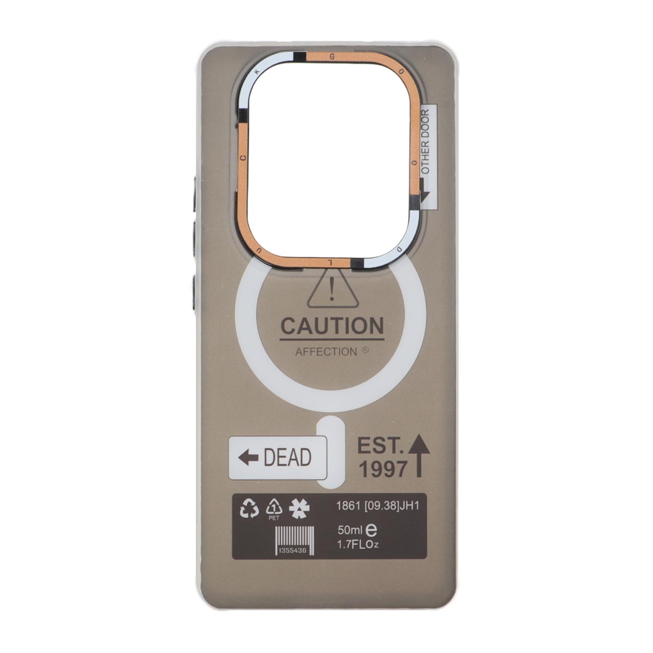 1492320 قاب Caution دور مات طرح مگ سیف Xiaomi Redmi Note 14 Pro 4G - مشکی - تصویر 1