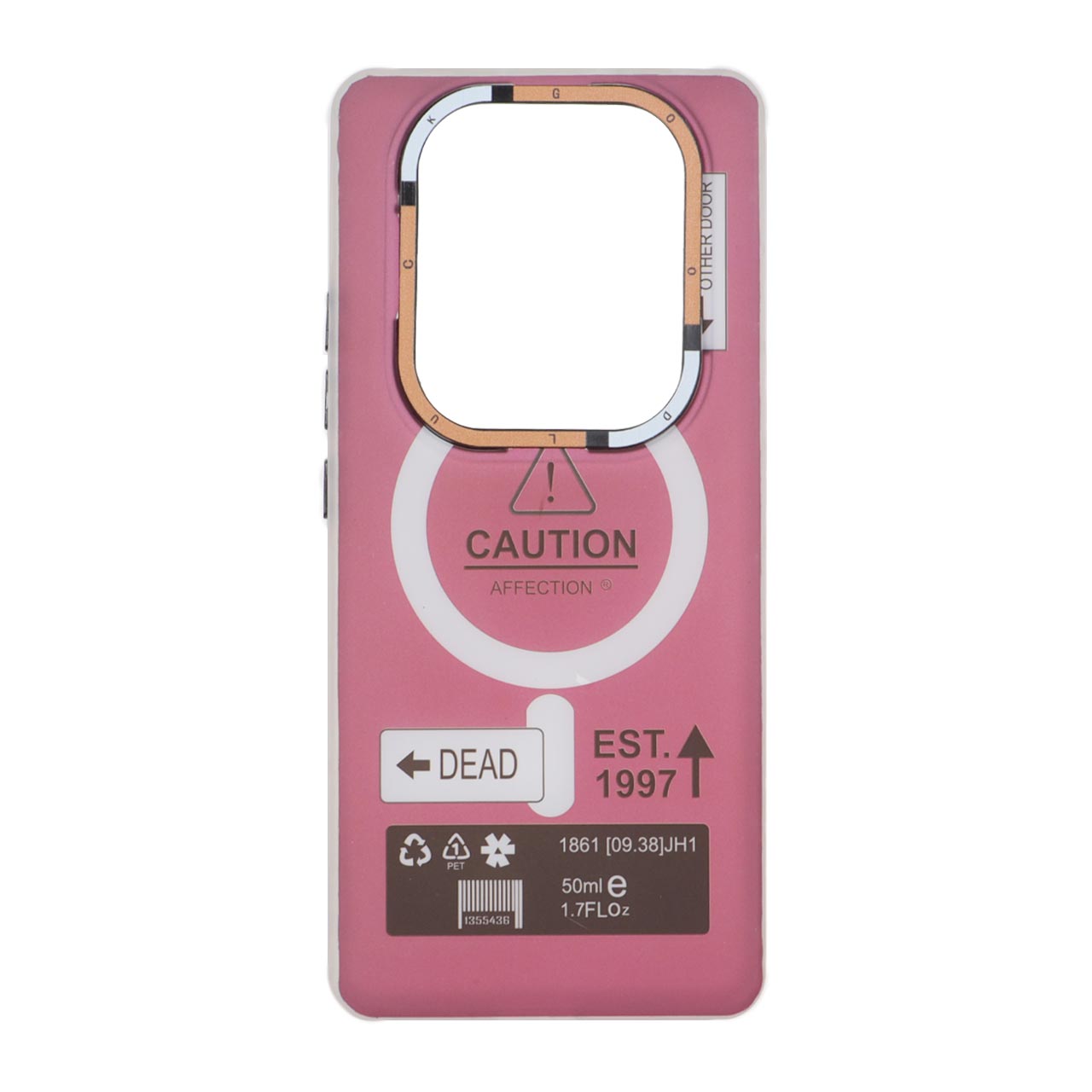 1492334 قاب Caution دور مات طرح مگ سیف Xiaomi Redmi Note 14 Pro 4G - ارغوانی - تصویر 1