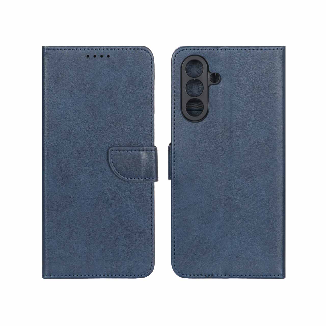 1493800 کیف چرمی موبایل مگنتی محافظ لنزدار Samsung Galaxy A26 - سرمه ای - تصویر 1