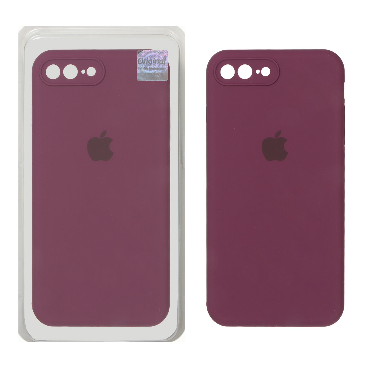 1494624 قاب سیلیکونی پاک کنی اورجینال Master Quality مدل Apple iPhone 7 Plus / iPhone 8 Plus - زرشکی (پک دار) - تصویر 1