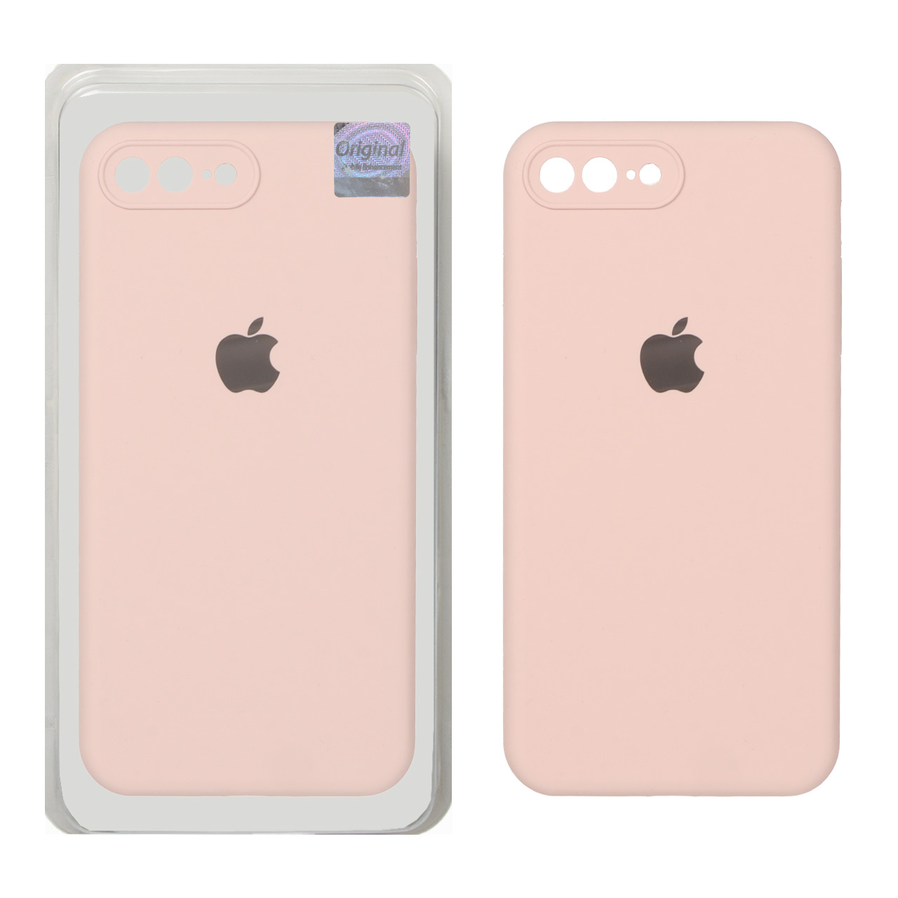 1494636 قاب سیلیکونی پاک کنی اورجینال Master Quality مدل Apple iPhone 7 Plus / iPhone 8 Plus - کرم نارنجی (پک دار) - تصویر 1