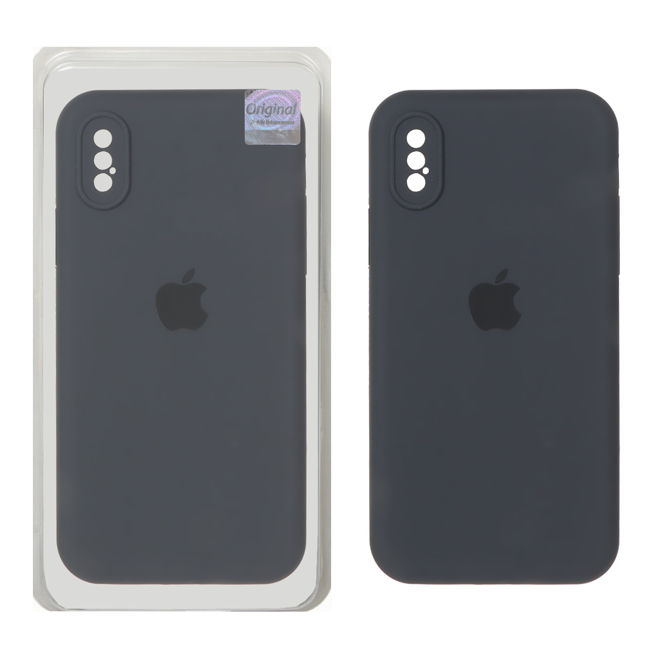 1494656 قاب سیلیکونی پاک کنی اورجینال Master Quality مدل Apple iPhone X / iPhone XS - خاکستری کد 1 (پک دار) - تصویر 1