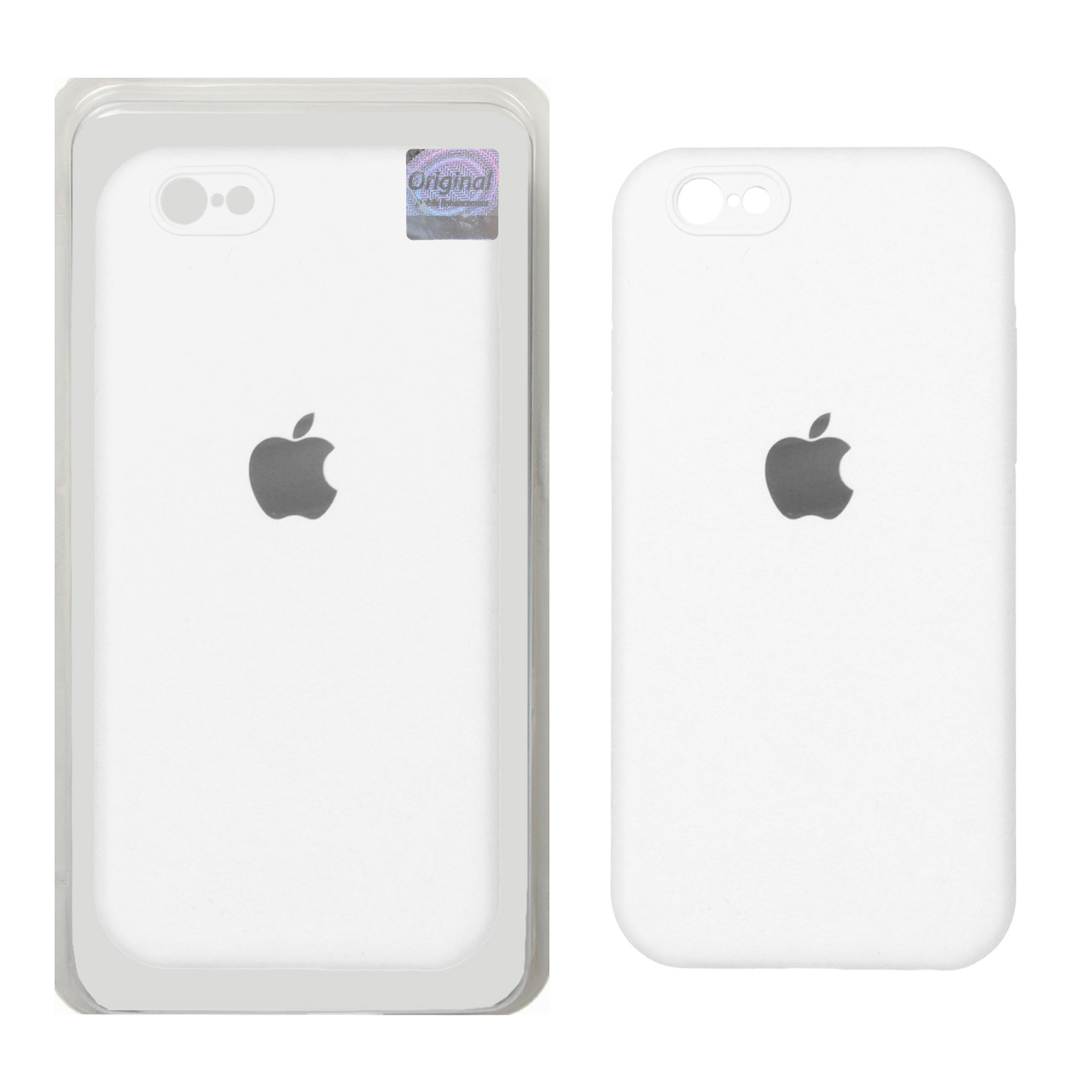 1494664 قاب سیلیکونی پاک کنی اورجینال Master Quality مدل Apple iPhone 6 / iPhone 6s - سفید (پک دار) - تصویر 1