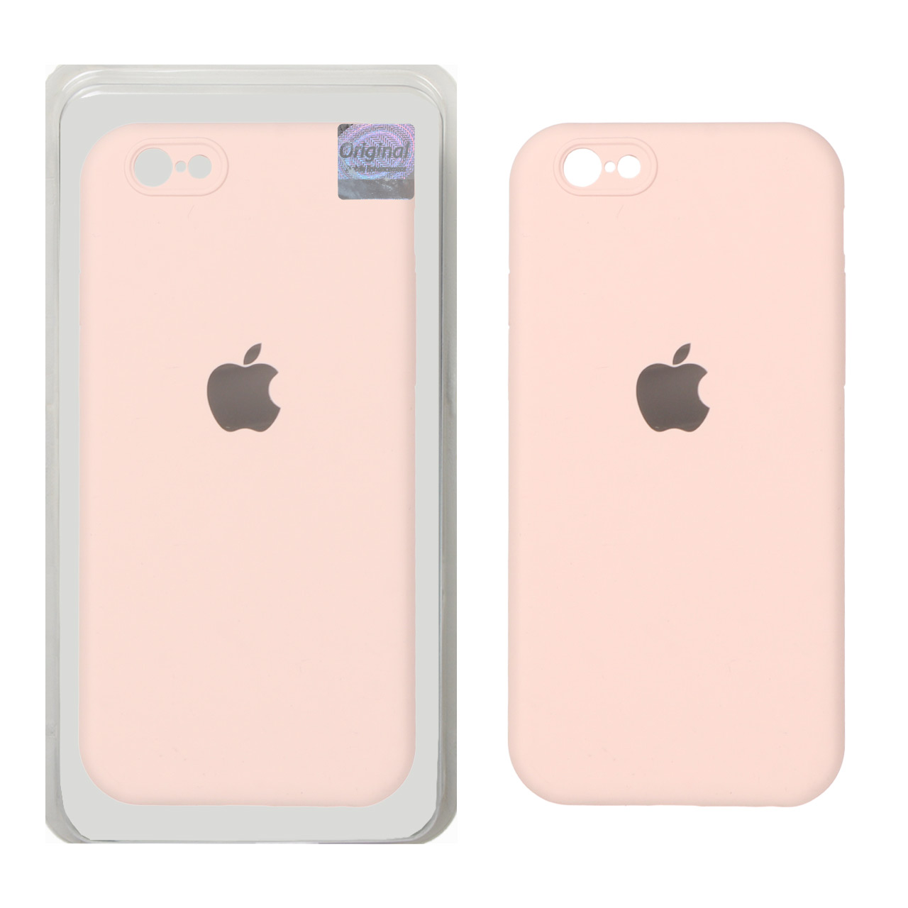 1494672 قاب سیلیکونی پاک کنی اورجینال Master Quality مدل Apple iPhone 6 / iPhone 6s - کرم نارنجی (پک دار) - تصویر 1