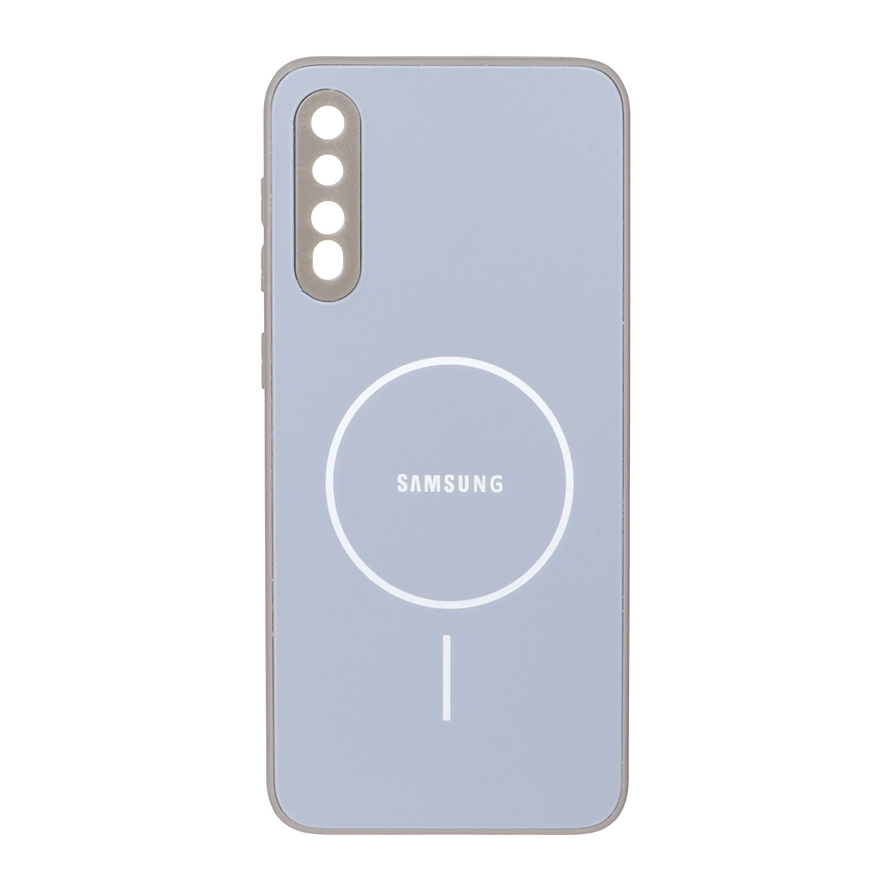 1498834 قاب طرح PVD مات طرح مگ سیف لوگودار Samsung Galaxy A50 / A50s / A30s - طوسی - تصویر 1