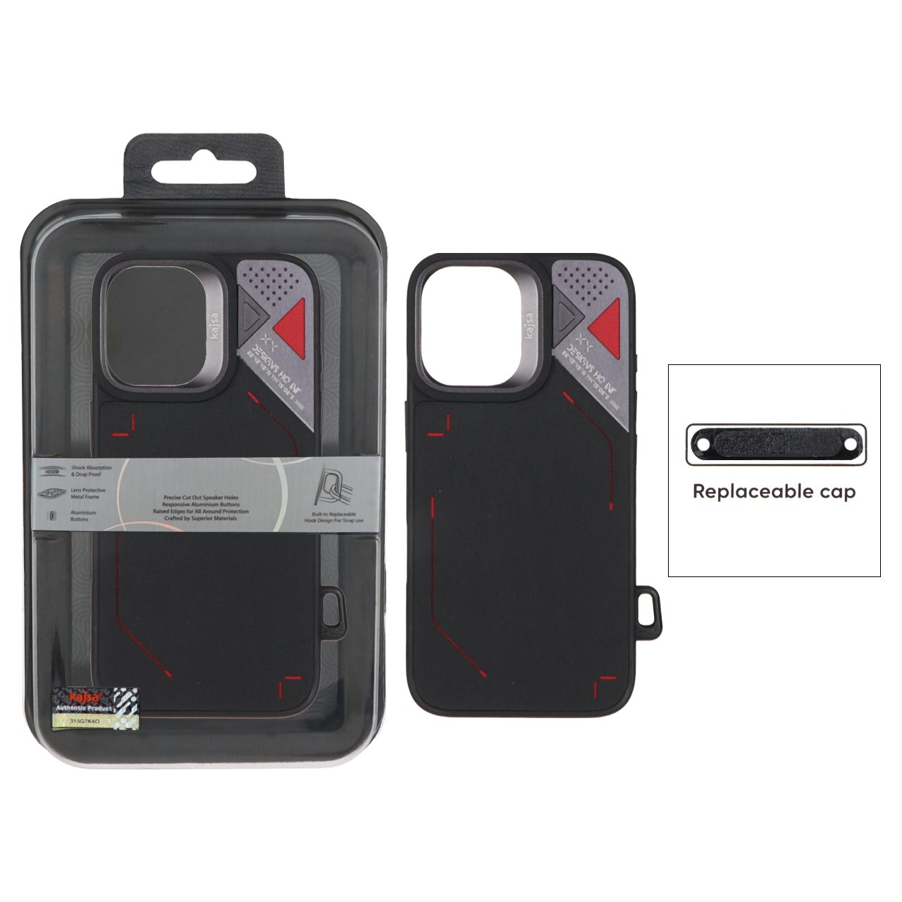 1502238 قاب اورجینال لاکچری Kajsa دور لنز متال Apple iPhone 16 - طرح 54 (پک دار) - تصویر 1