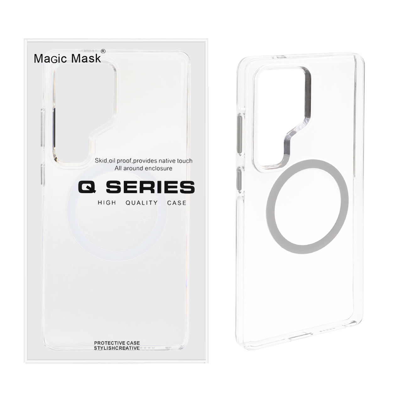 1505308 قاب اورجینال Magic Mask پشت سخت شفاف MagSafe مدل Samsung Galaxy S25 Ultra (پک دار) - تصویر 1