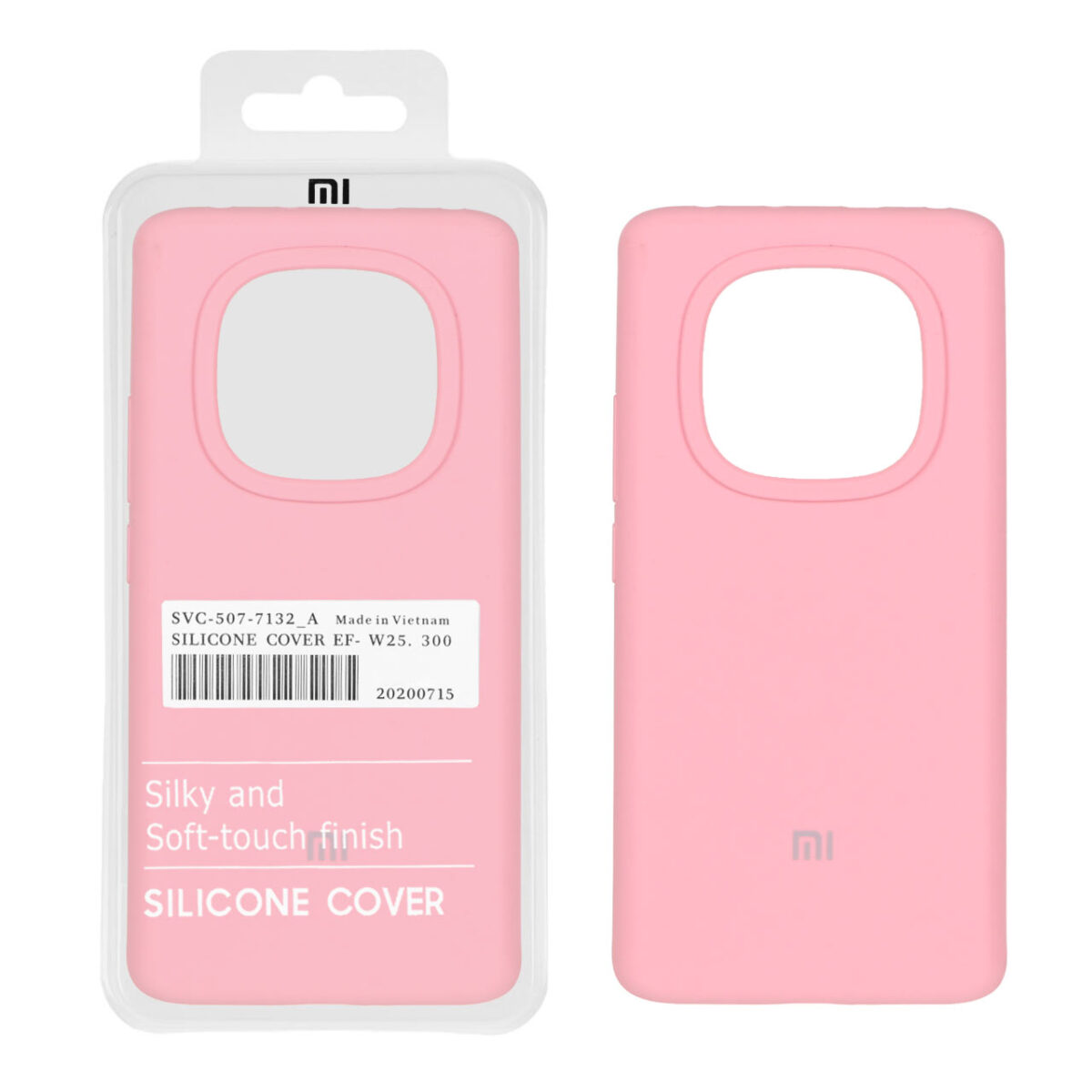 قاب سیلیکونی پاک کنی اورجینال درجه یک Xiaomi Redmi Note 14 Pro 5G / Redmi Note 14 Pro Plus 5G / Poco X7 5G - صورتی (پک دار) - تصویر 1