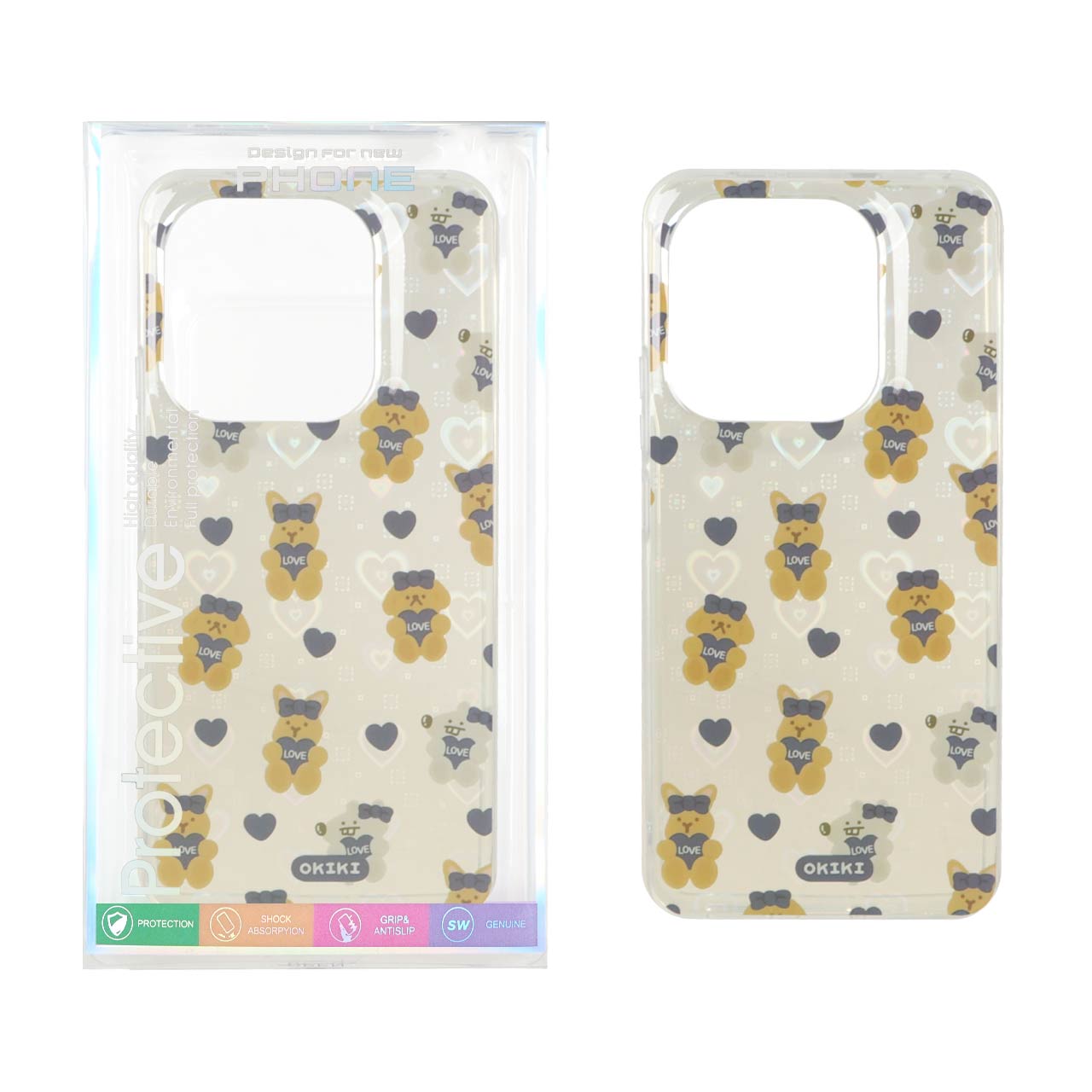 1507104 قاب هولوگرامی قلبی پشت سخت دور ژله ای Xiaomi Redmi Note 14 4G - طرح 34 (پک دار) - تصویر 1