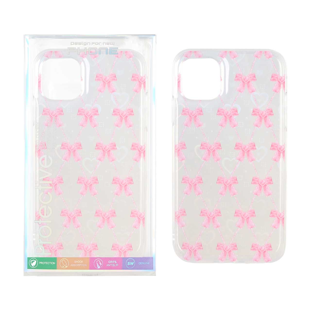 1507188 قاب هولوگرامی قلبی پشت سخت دور ژله ای Apple iPhone 11 - طرح 76 (پک دار) - تصویر 1