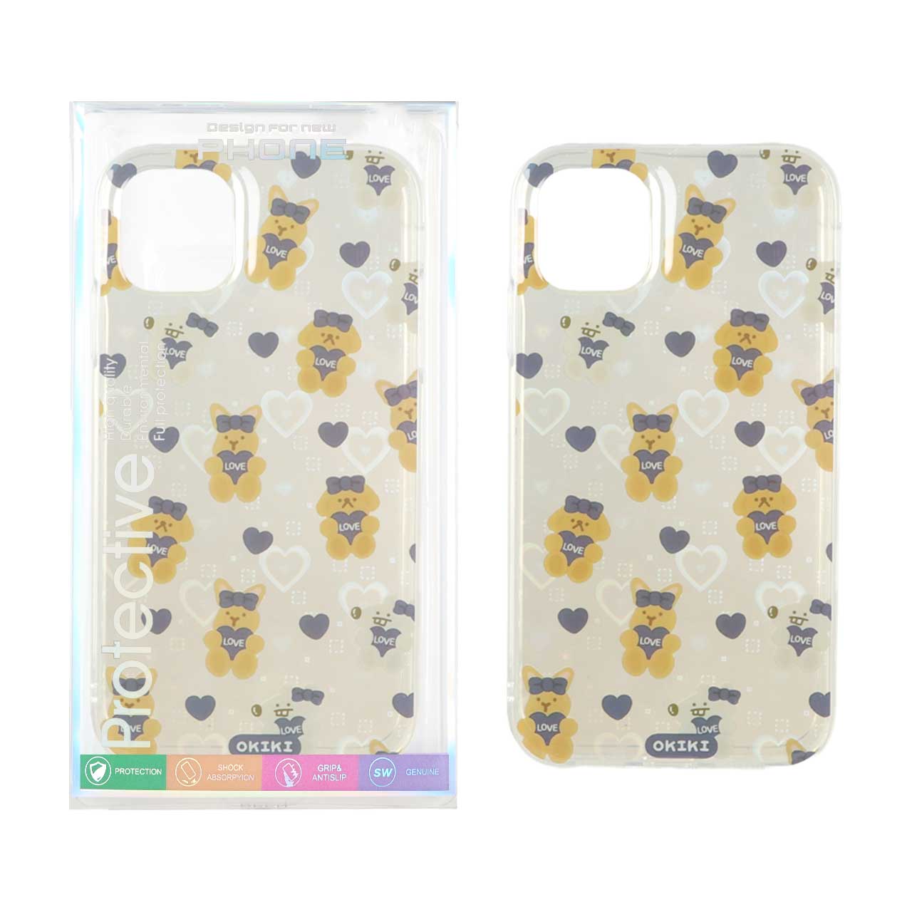 1507194 قاب هولوگرامی قلبی پشت سخت دور ژله ای Apple iPhone 11 - طرح 79 (پک دار) - تصویر 1