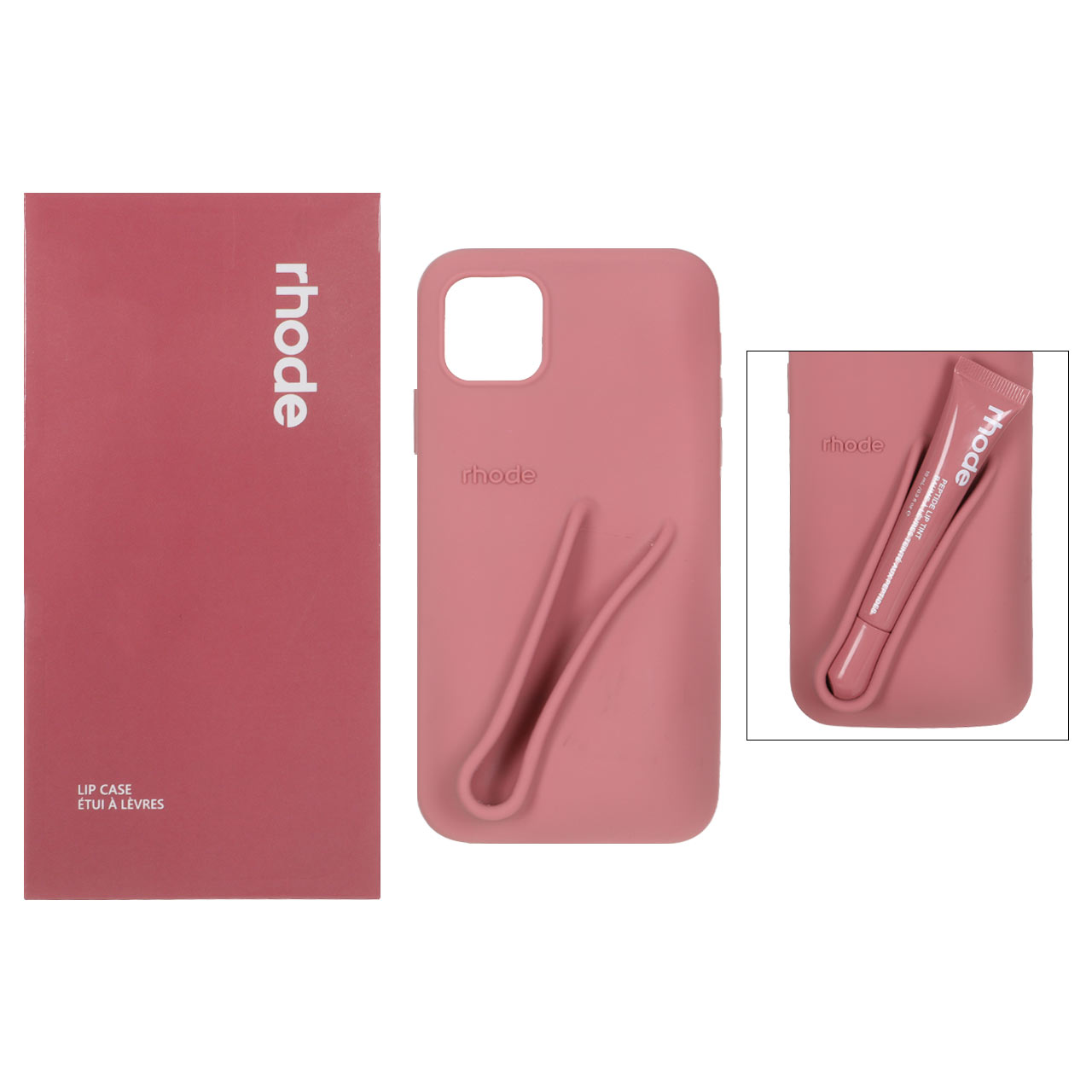 1507442 قاب سیلیکونی پاک کنی اورجینال rhode با ست لیپ گلاس Apple iPhone 11 Pro Max - کالباسی (پک دار) - تصویر 1