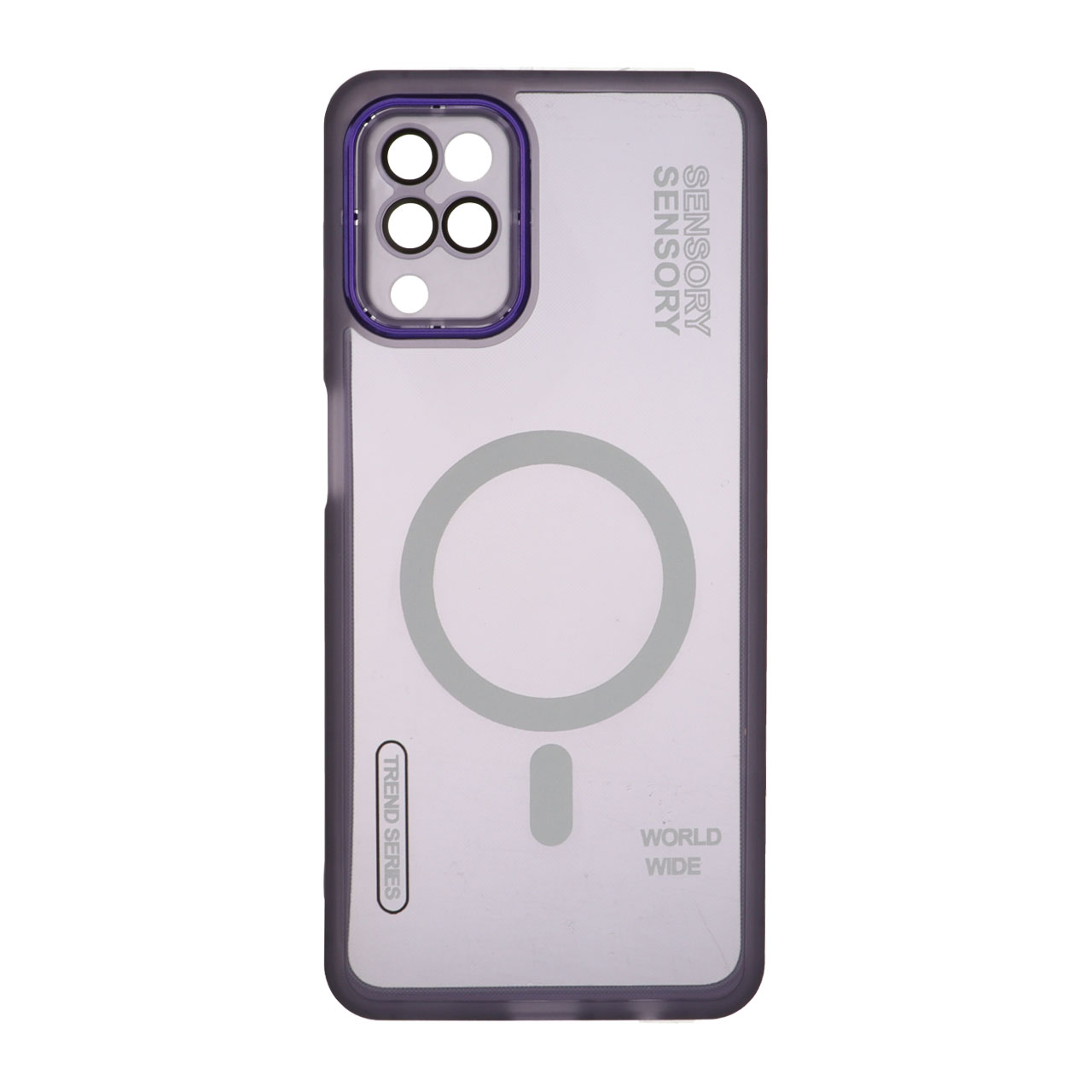 1507618 قاب Diamond Space طرح مگ سیف لنز گلس دار Samsung Galaxy A12 / M12 / F12 - بنفش - MPS - تصویر 1