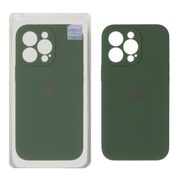 قاب سیلیکونی پاک کنی اورجینال Master Quality مدل Apple iPhone 13 Pro - سبز تیره (پک دار)