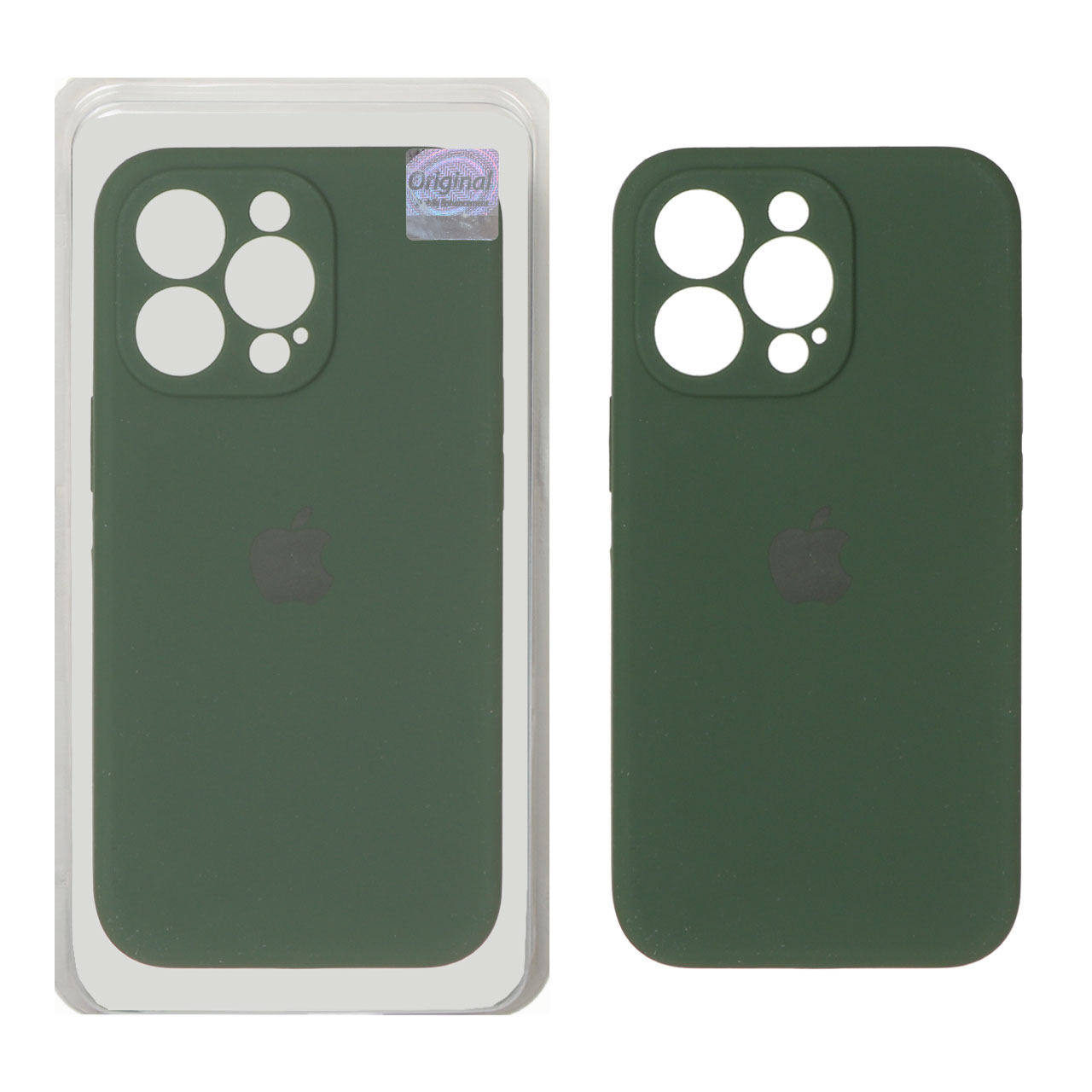 1507772 قاب سیلیکونی پاک کنی اورجینال Master Quality مدل Apple iPhone 13 Pro - سبز تیره (پک دار) - تصویر 1
