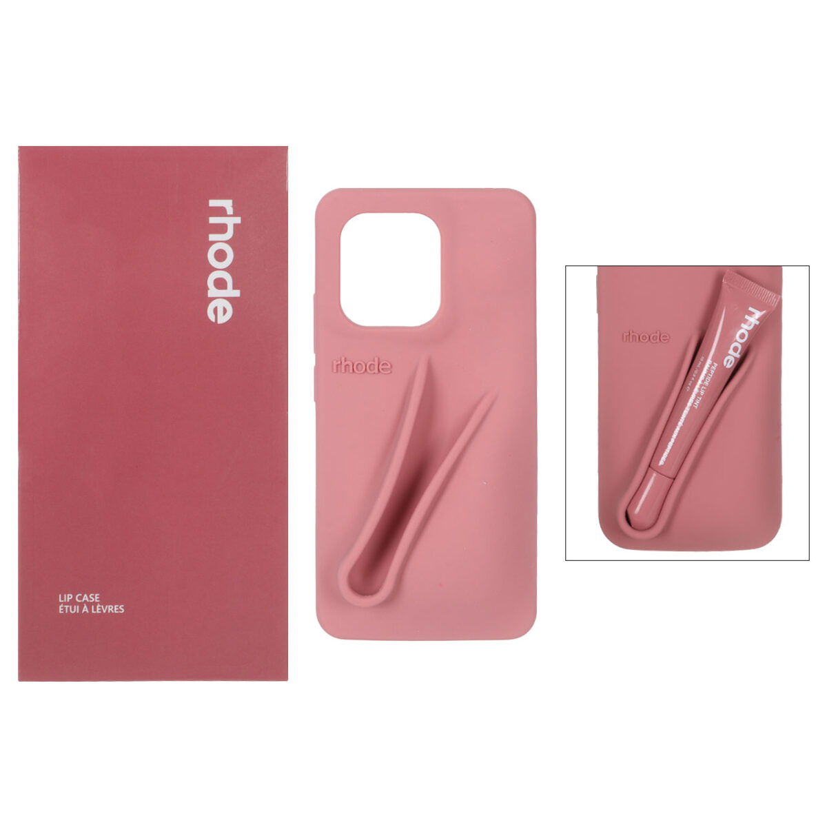 قاب سیلیکونی پاک کنی اورجینال rhode با ست لیپ گلاس Xiaomi Redmi Note 13 4G - کالباسی (پک دار) - تصویر 1