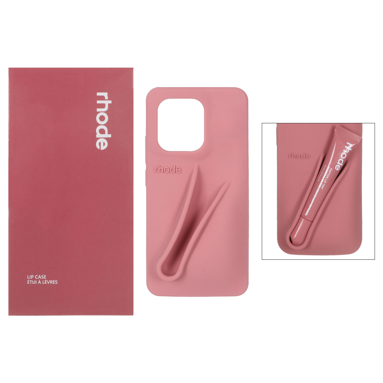 1508110 قاب سیلیکونی پاک کنی اورجینال rhode با ست لیپ گلاس Xiaomi Redmi Note 13 4G - کالباسی (پک دار) - تصویر 1
