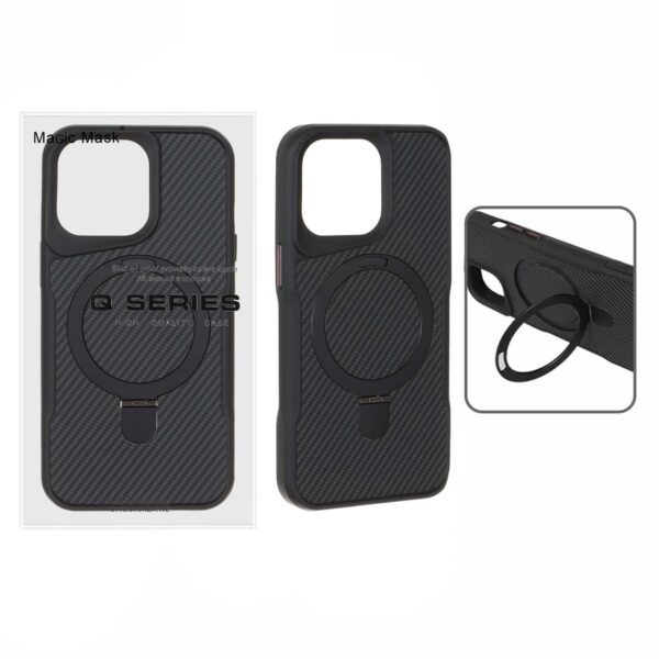 قاب اورجینال Magsafe استندشو Apple iPhone 13 Pro - مشکی (پک دار)