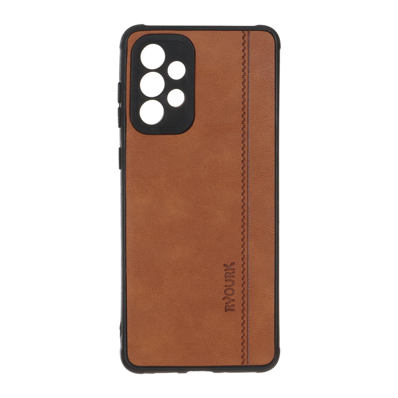 1511904 قاب طرح چرم RYOURK مدل Samsung Galaxy A73 - عسلی - تصویر 1